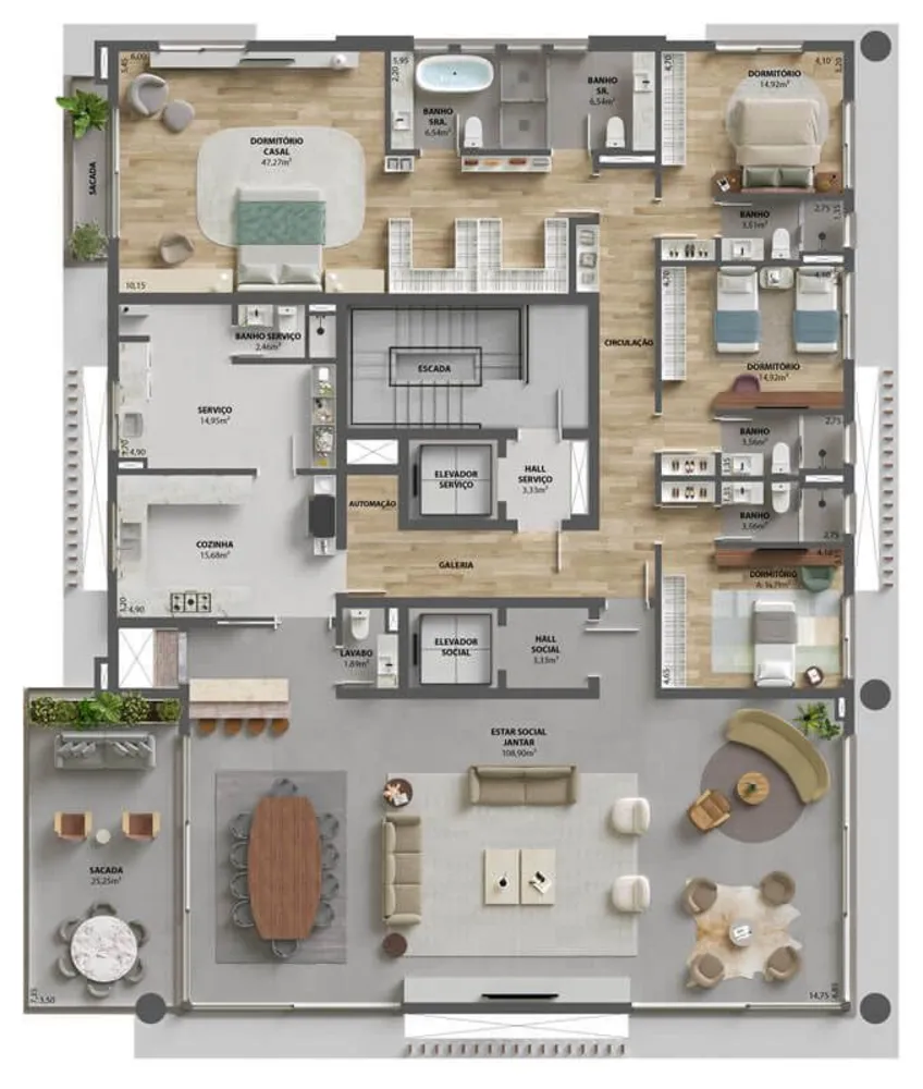 Apartamento, 4 quartos, 356 m² - Foto 11