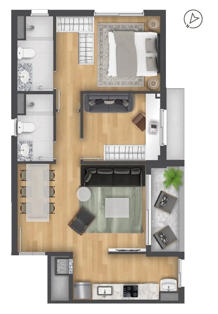 Apartamento, 2 quartos, 65 m² - Foto 10