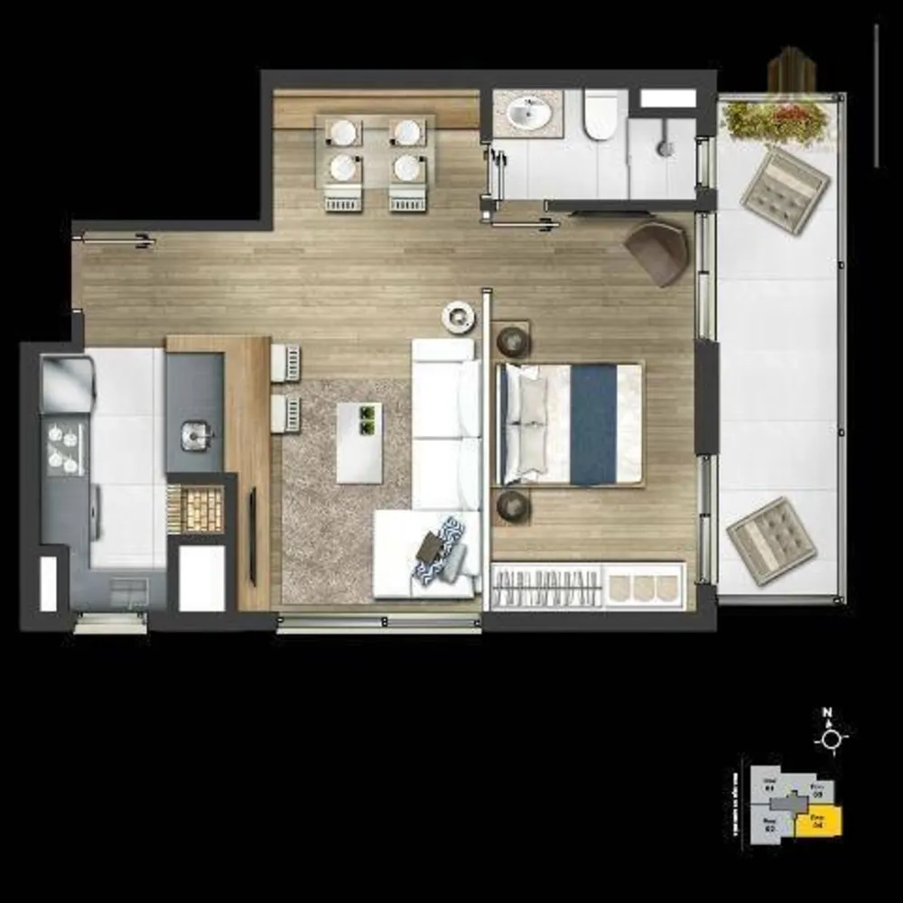 Apartamento, 2 quartos, 60 m² - Foto 4