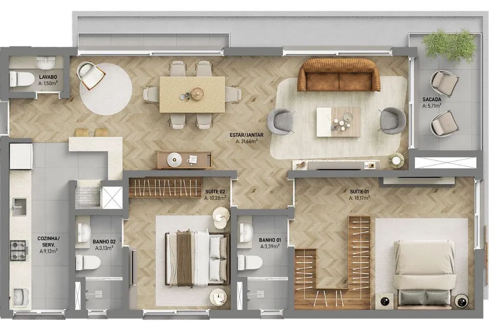 Apartamento, 3 quartos, 204 m² - Foto 12