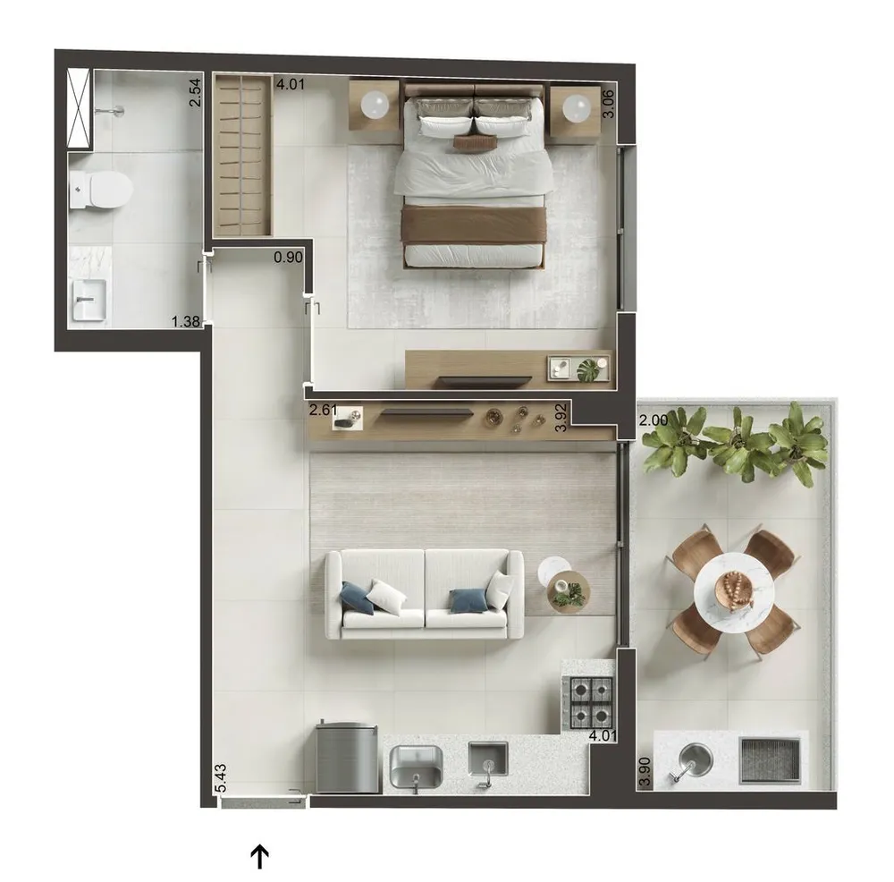 Sala-Conjunto, 47 m² - Foto 11