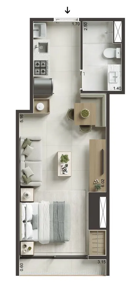 Sala-Conjunto, 47 m² - Foto 10