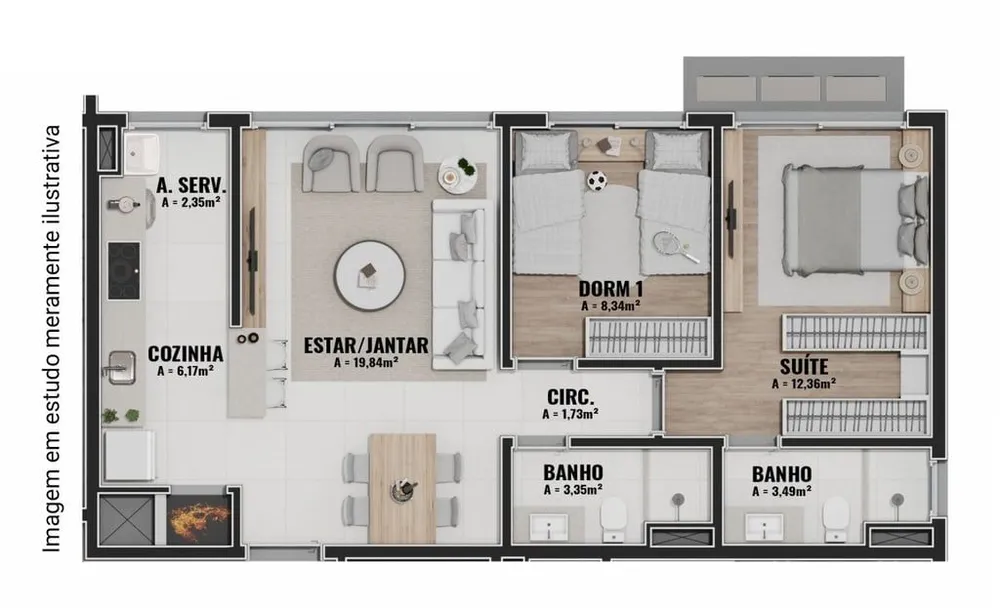 Apartamento, 2 quartos, 72 m² - Foto 8