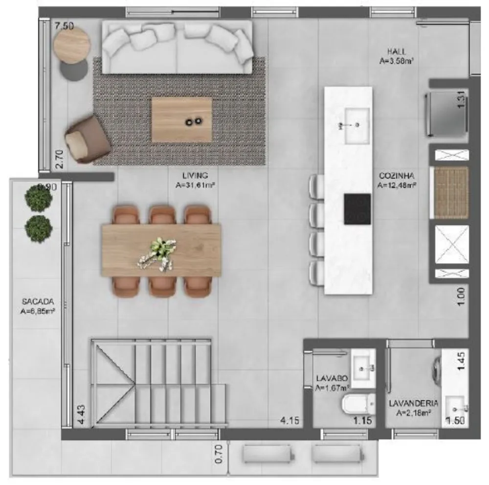 Apartamento, 2 quartos, 81 m² - Foto 2