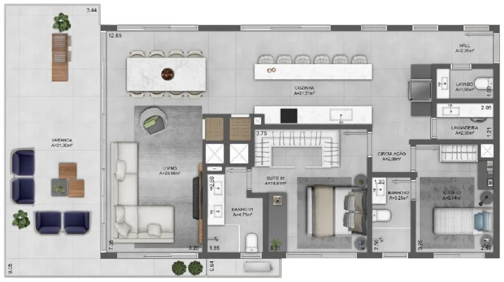 Apartamento, 2 quartos, 81 m² - Foto 8