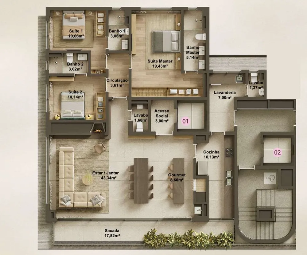 Apartamento, 3 quartos, 257 m² - Foto 4