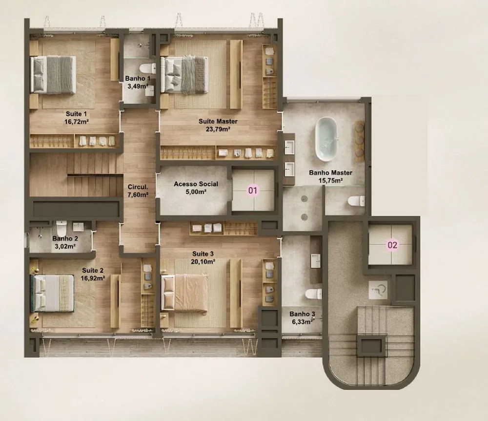 Apartamento, 3 quartos, 257 m² - Foto 10