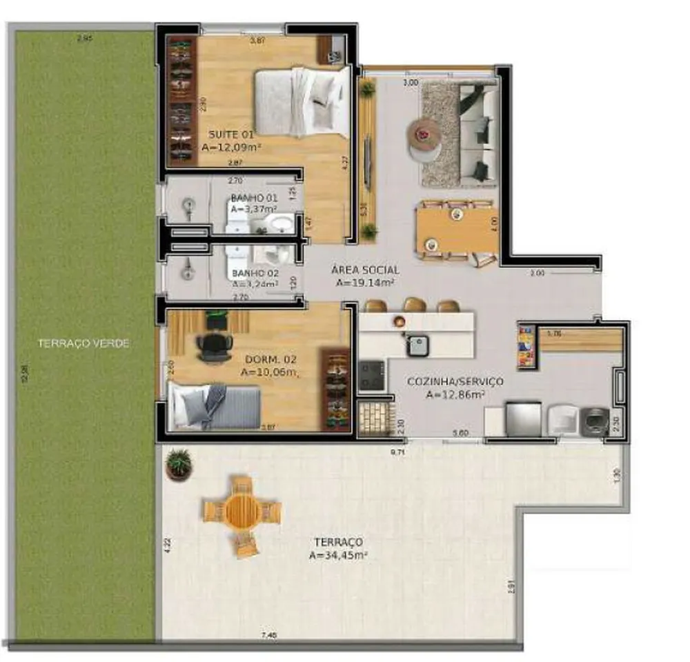 Apartamento, 2 quartos, 78 m² - Foto 10