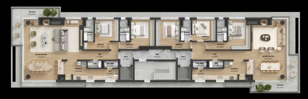 Apartamento, 2 quartos, 156 m² - Foto 11