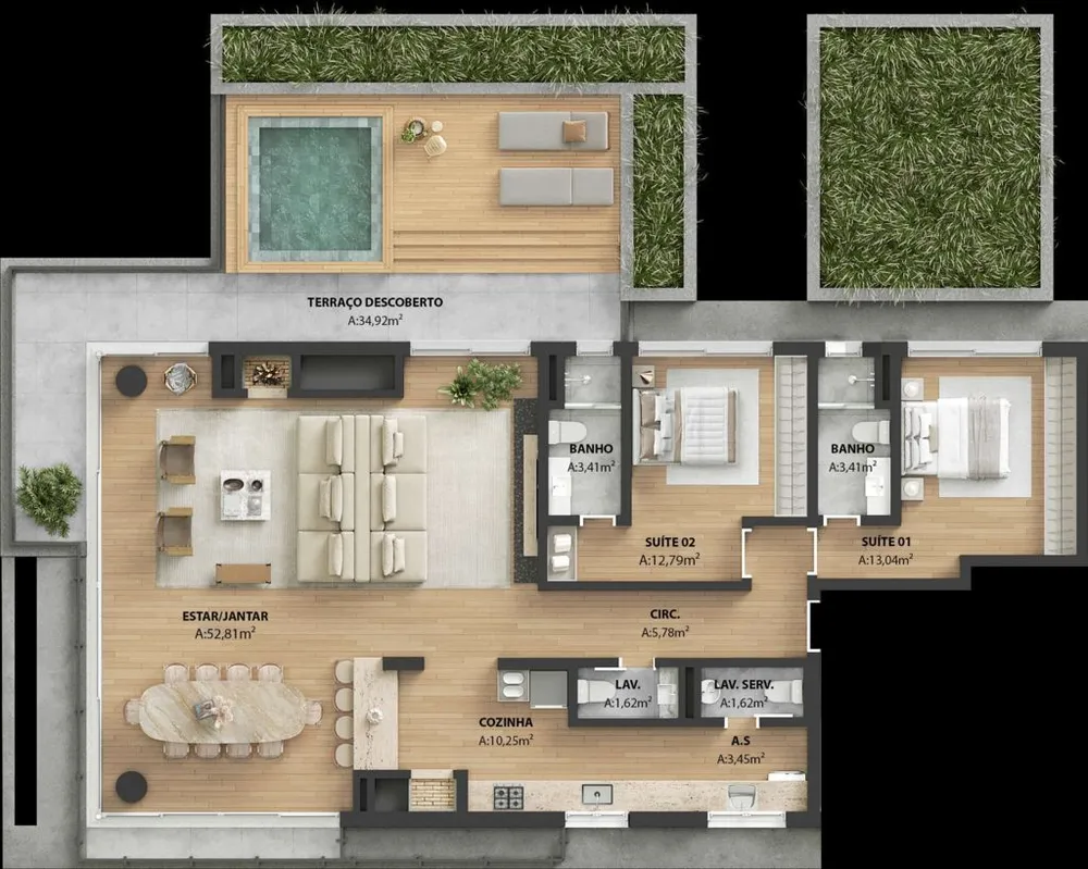 Apartamento, 2 quartos, 156 m² - Foto 12