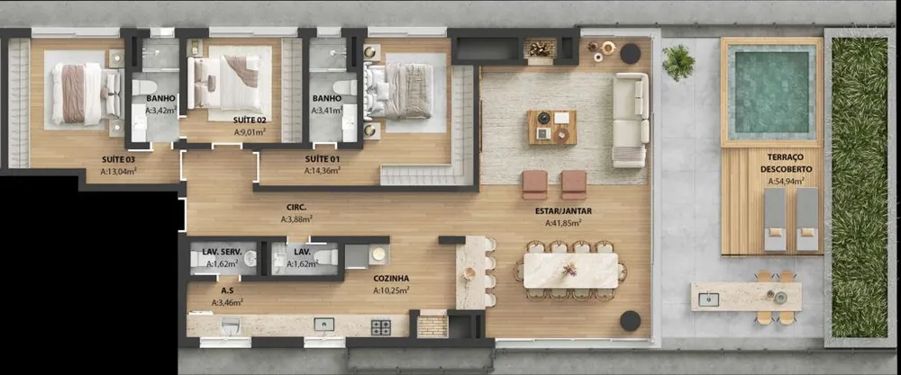 Apartamento, 2 quartos, 156 m² - Foto 8