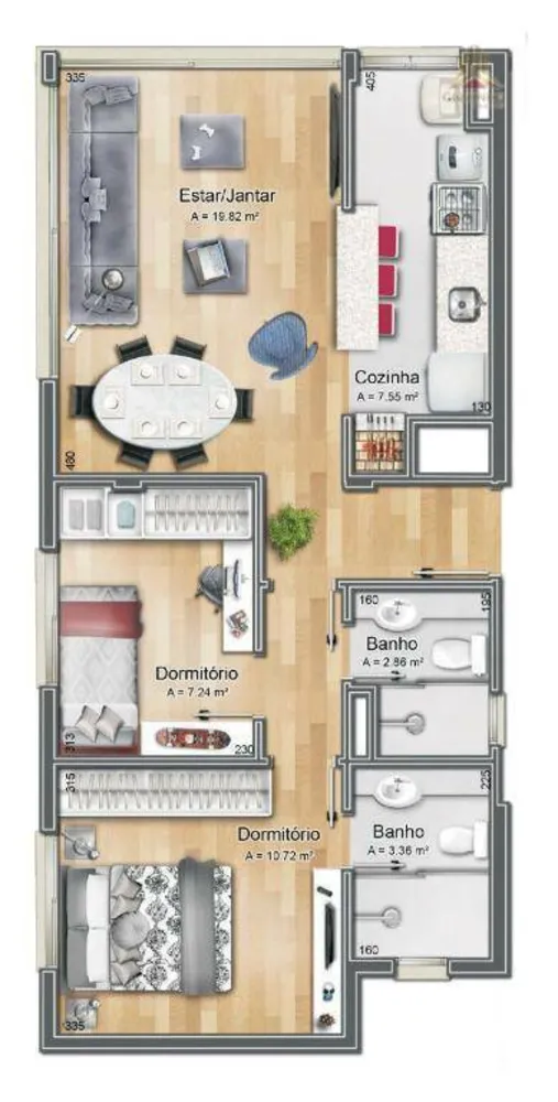 Apartamento, 2 quartos, 63 m² - Foto 6