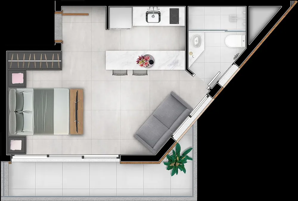 Apartamento, 1 quarto, 39 m² - Foto 12