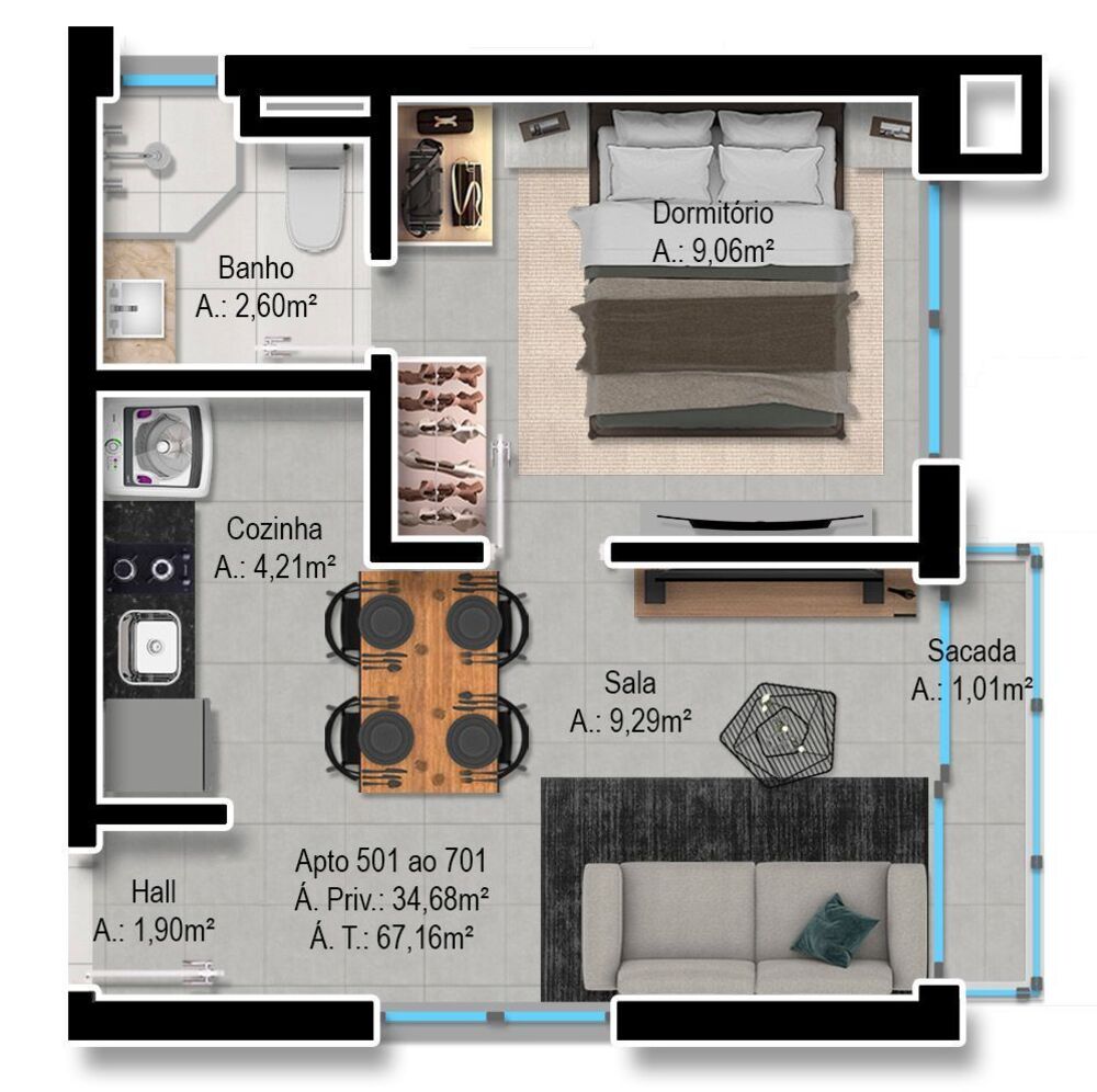 Apartamento à venda com 1 quarto, 81m² - Foto 15