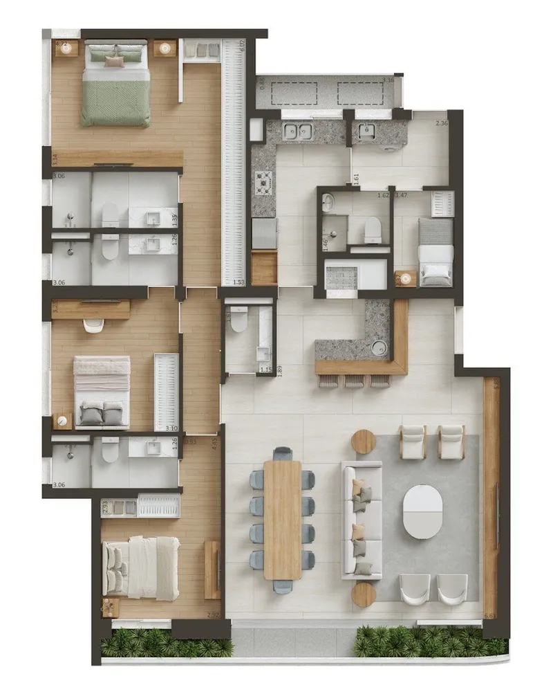 Apartamento, 3 quartos, 150 m² - Foto 9