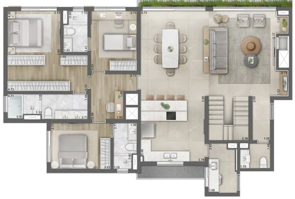 Cobertura, 3 quartos, 335 m² - Foto 4