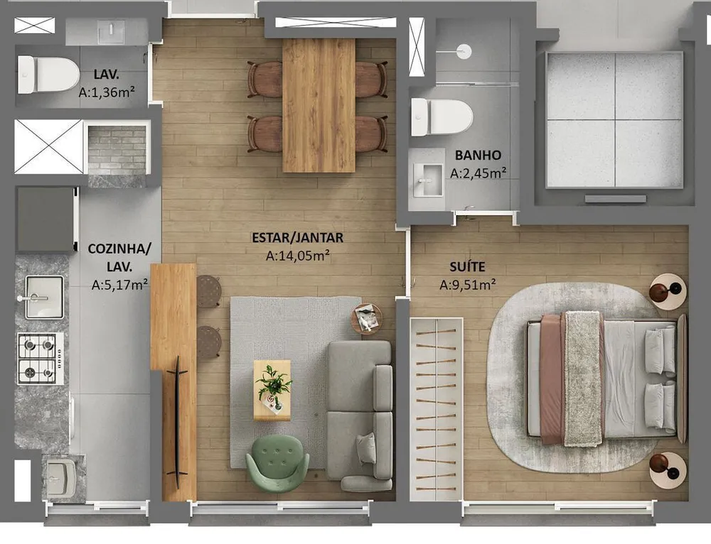 Cobertura, 2 quartos, 103 m² - Foto 6