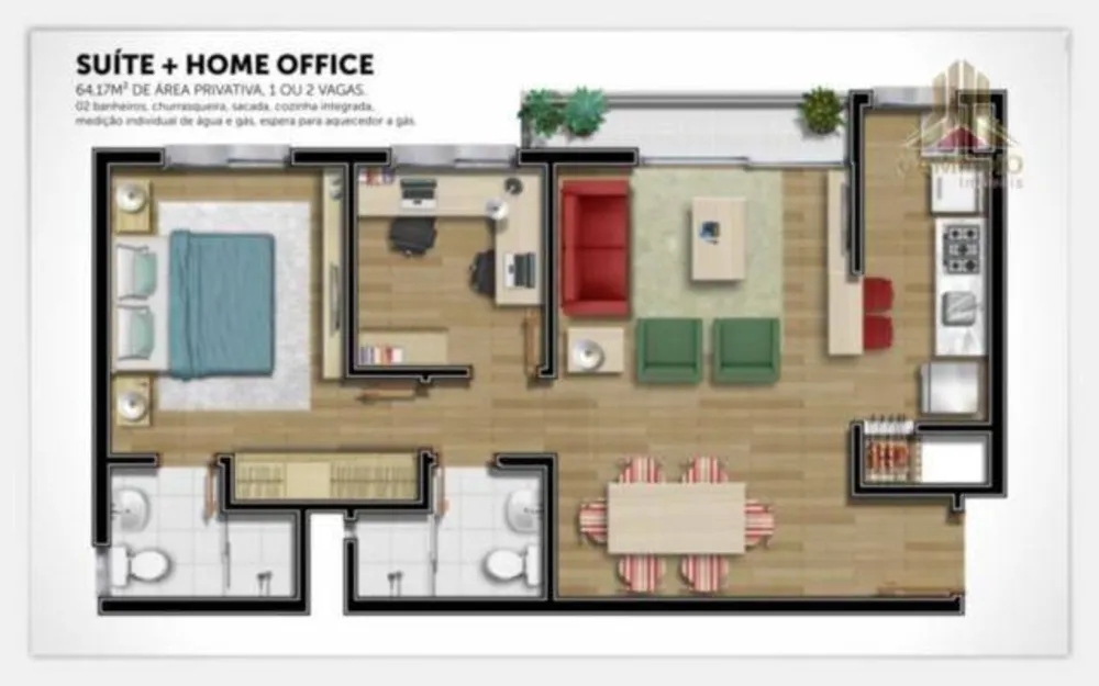 Apartamento, 2 quartos, 64 m² - Foto 3