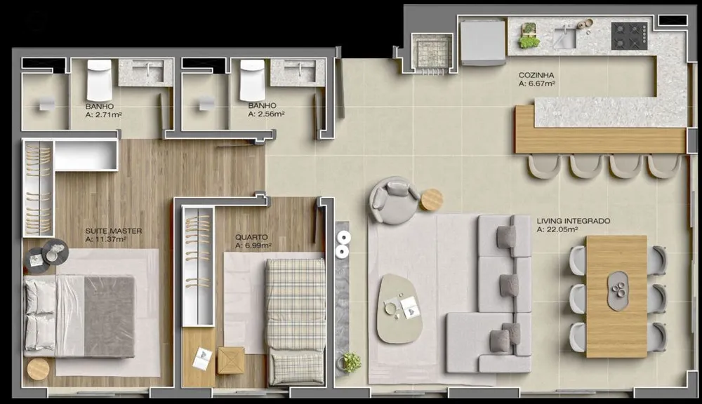 Apartamento, 2 quartos, 104 m² - Foto 12