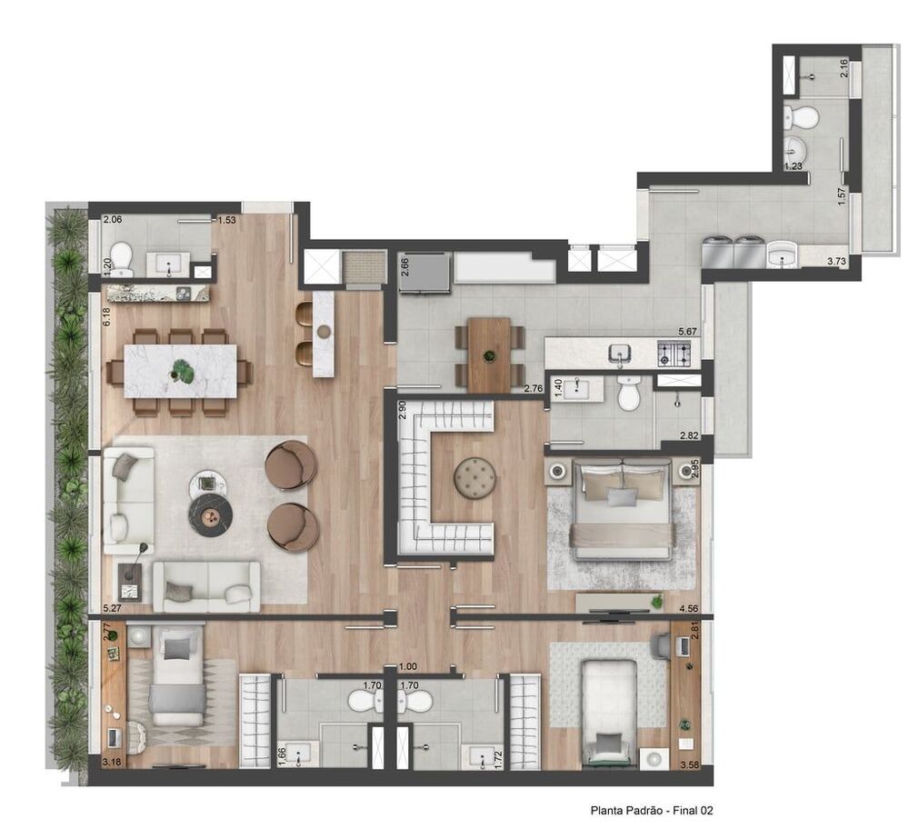 Apartamento à venda com 3 quartos, 137m² - Foto 4