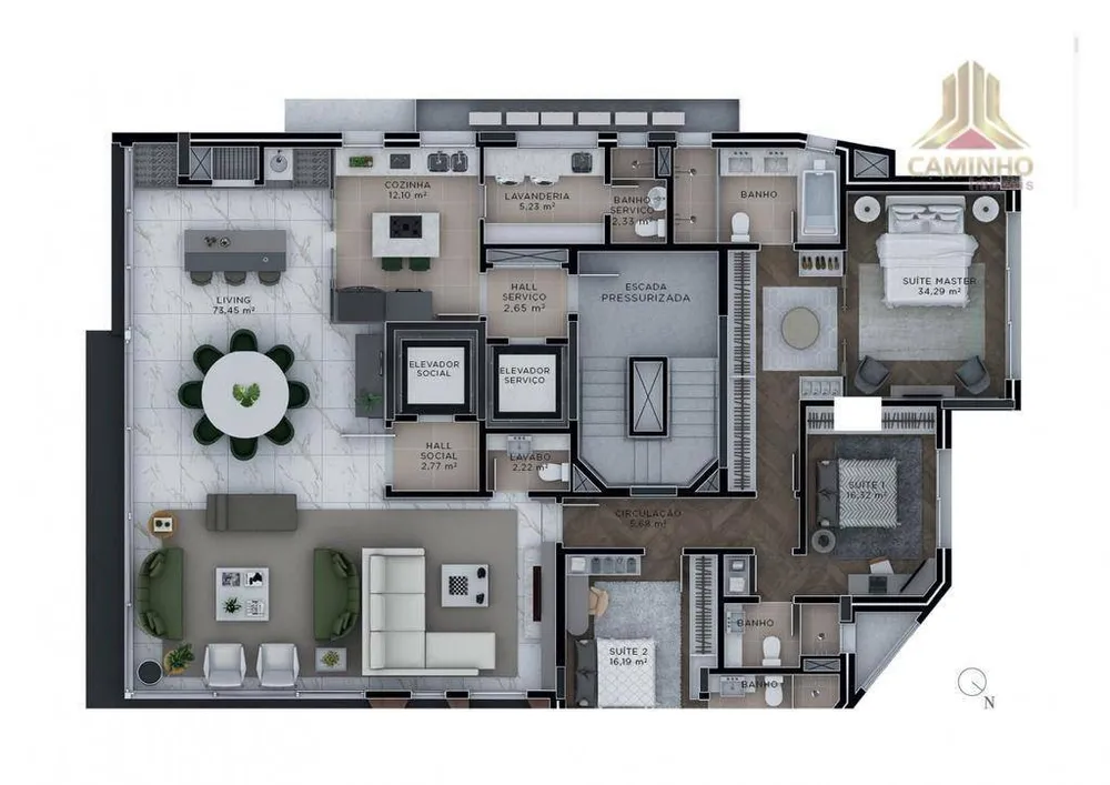 Cobertura, 4 quartos, 412 m² - Foto 7