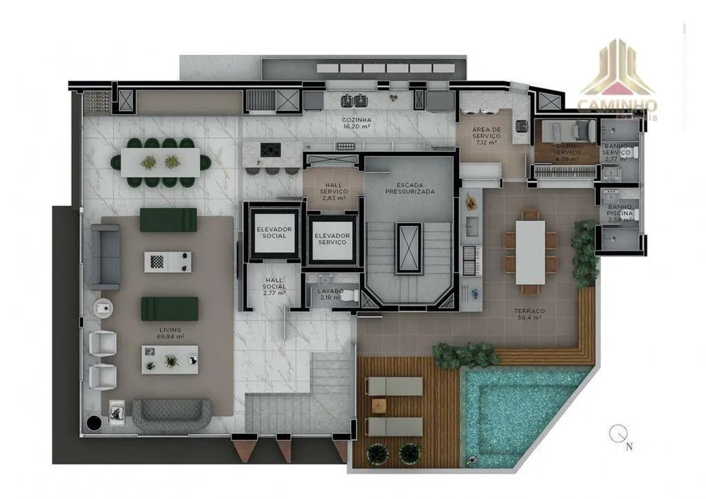 Cobertura, 4 quartos, 412 m² - Foto 9