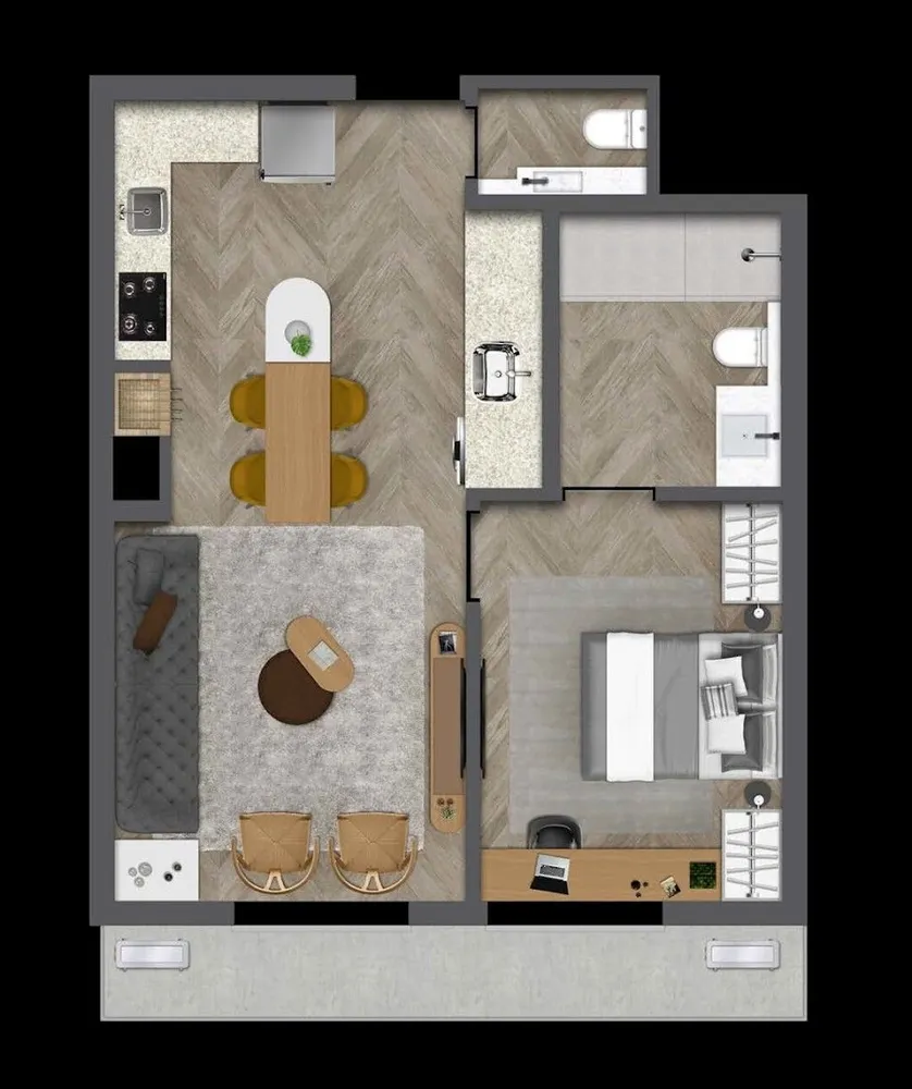 Kitnet-Studio, 44 m² - Foto 3