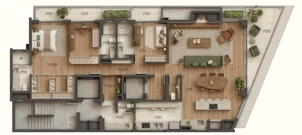 Apartamento, 3 quartos, 202 m² - Foto 3