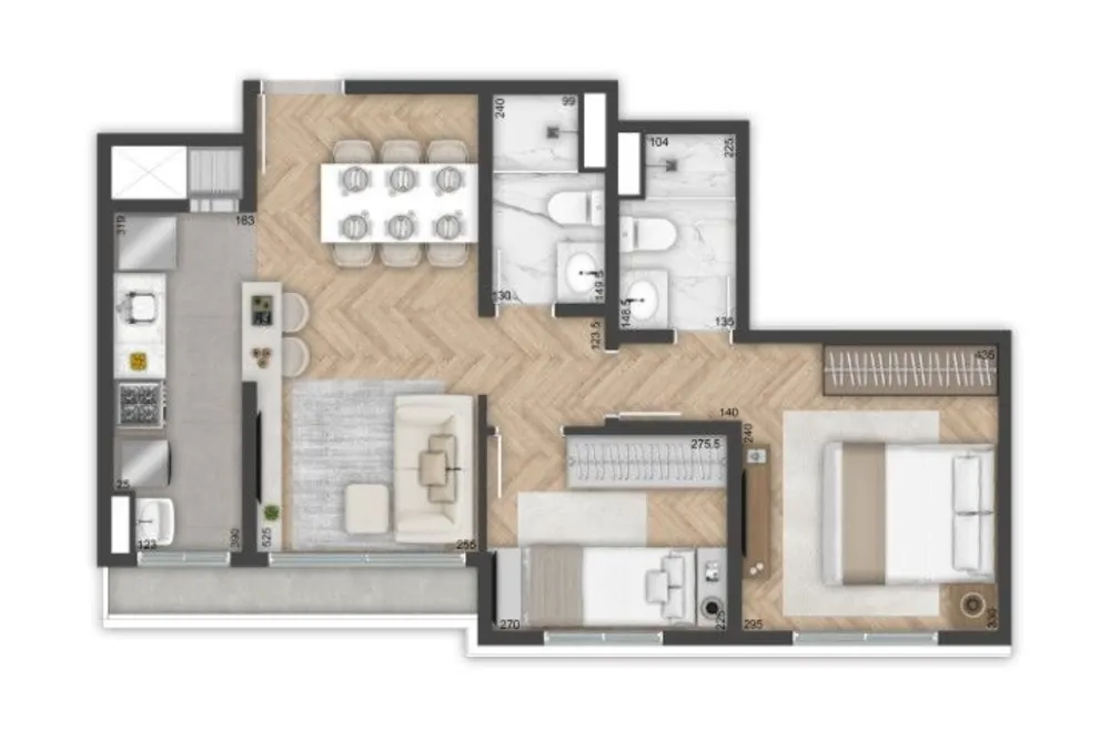 Apartamento, 3 quartos, 67 m² - Foto 7