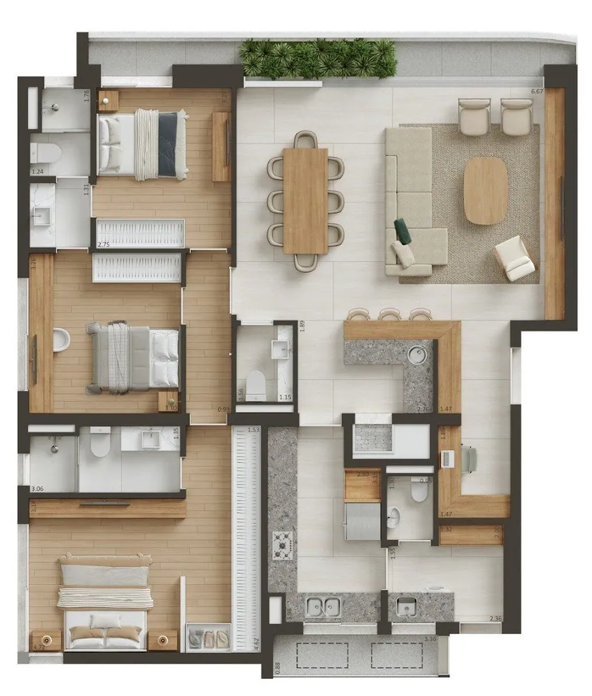 Apartamento, 3 quartos, 300 m² - Foto 9