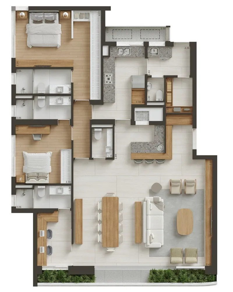 Apartamento, 3 quartos, 300 m² - Foto 12