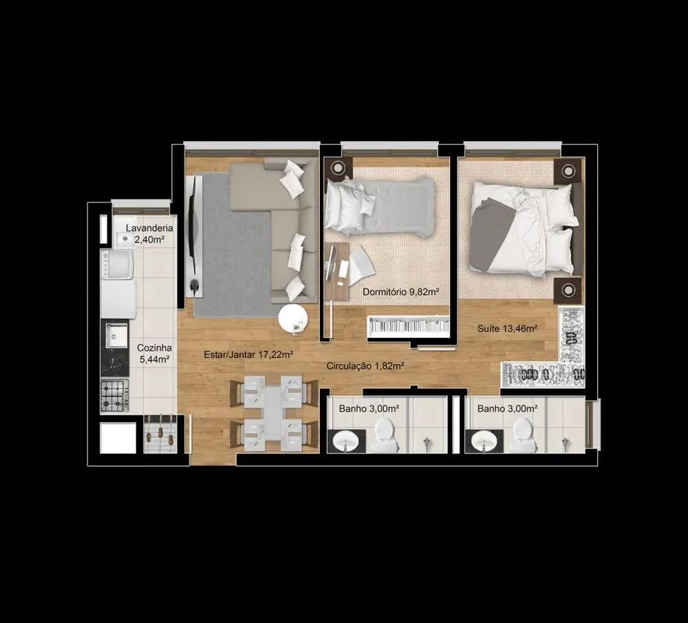 Apartamento, 2 quartos, 67 m² - Foto 8