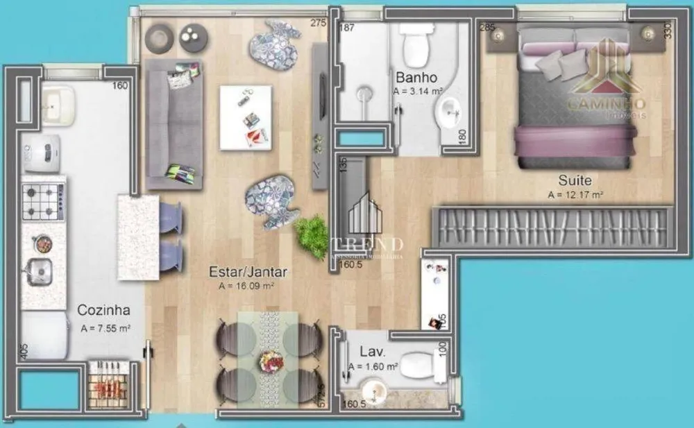 Apartamento, 1 quarto, 46 m² - Foto 5