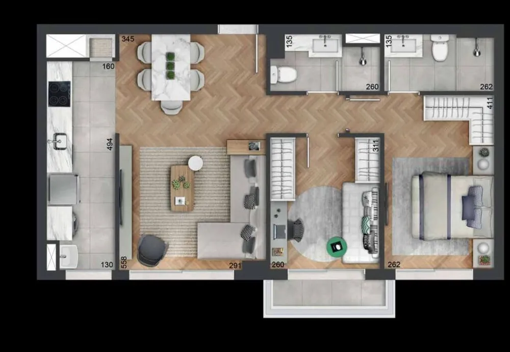 Apartamento, 1 quarto, 42 m² - Foto 6