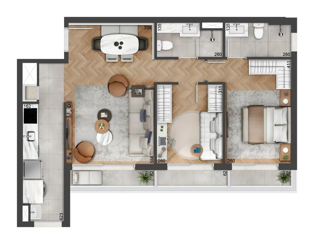 Apartamento, 1 quarto, 42 m² - Foto 7