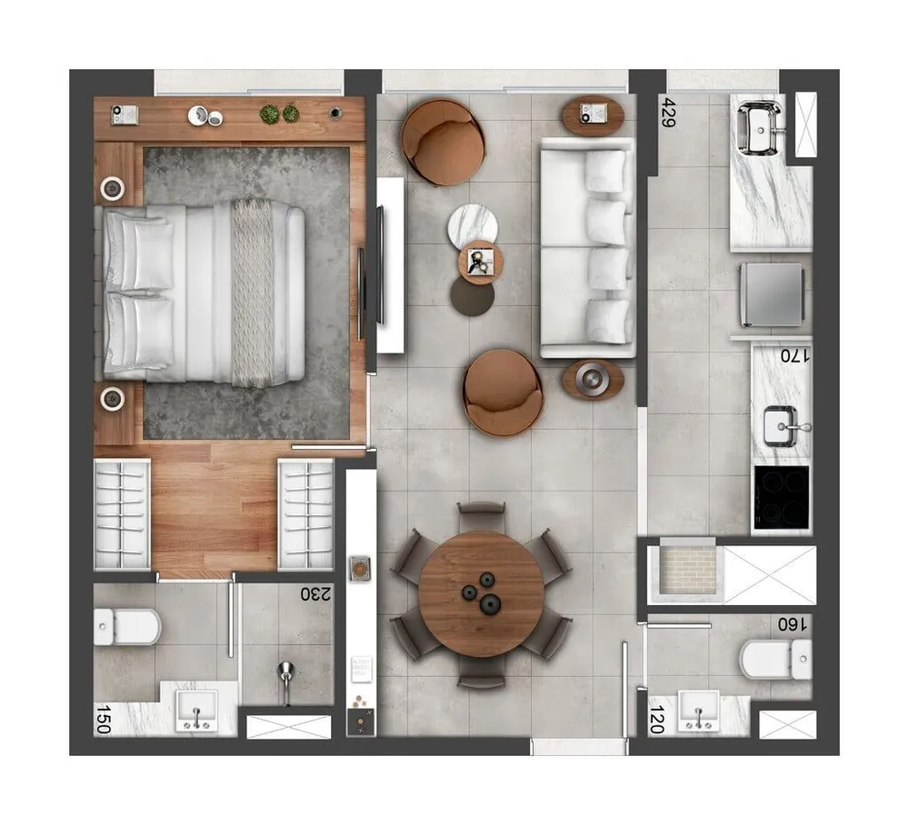 Apartamento, 1 quarto, 42 m² - Foto 5