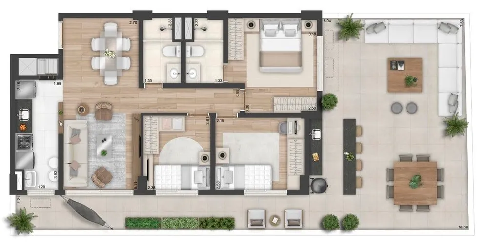 Apartamento, 3 quartos, 67 m² - Foto 7