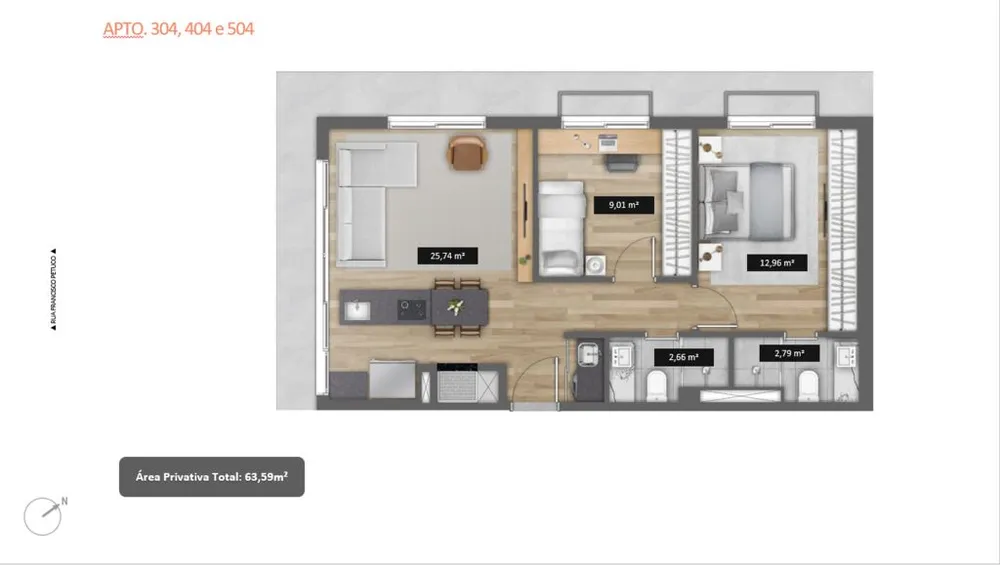 Kitnet-Studio, 41 m² - Foto 12