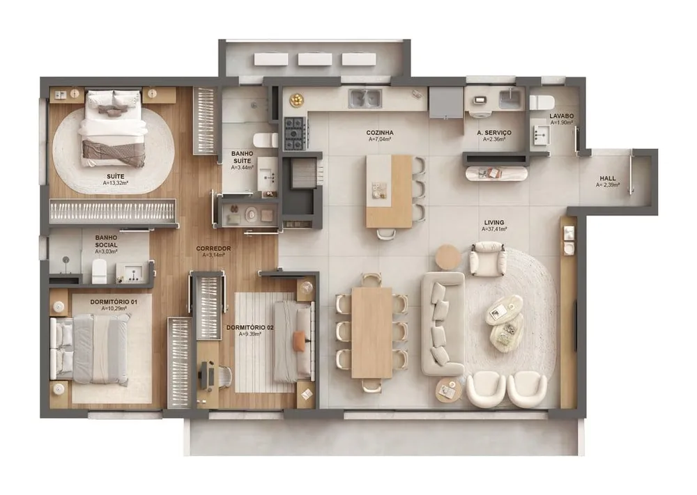 Apartamento, 3 quartos, 95 m² - Foto 8