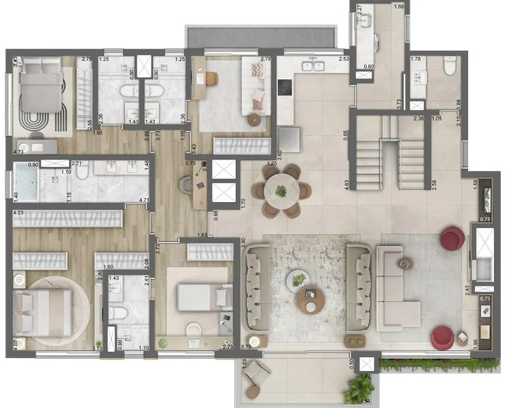 Cobertura, 4 quartos, 392 m² - Foto 10