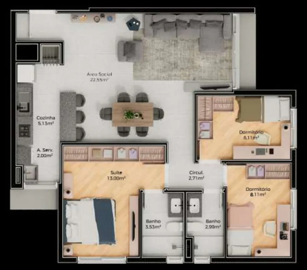 Apartamento, 3 quartos, 90 m² - Foto 12