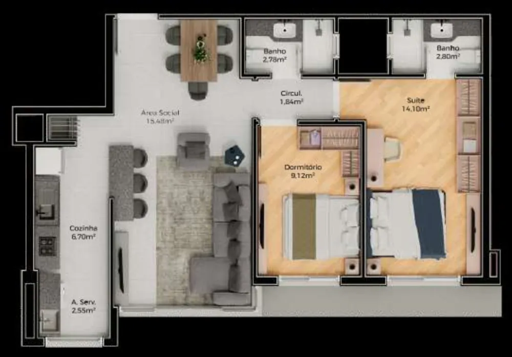 Apartamento, 3 quartos, 90 m² - Foto 7