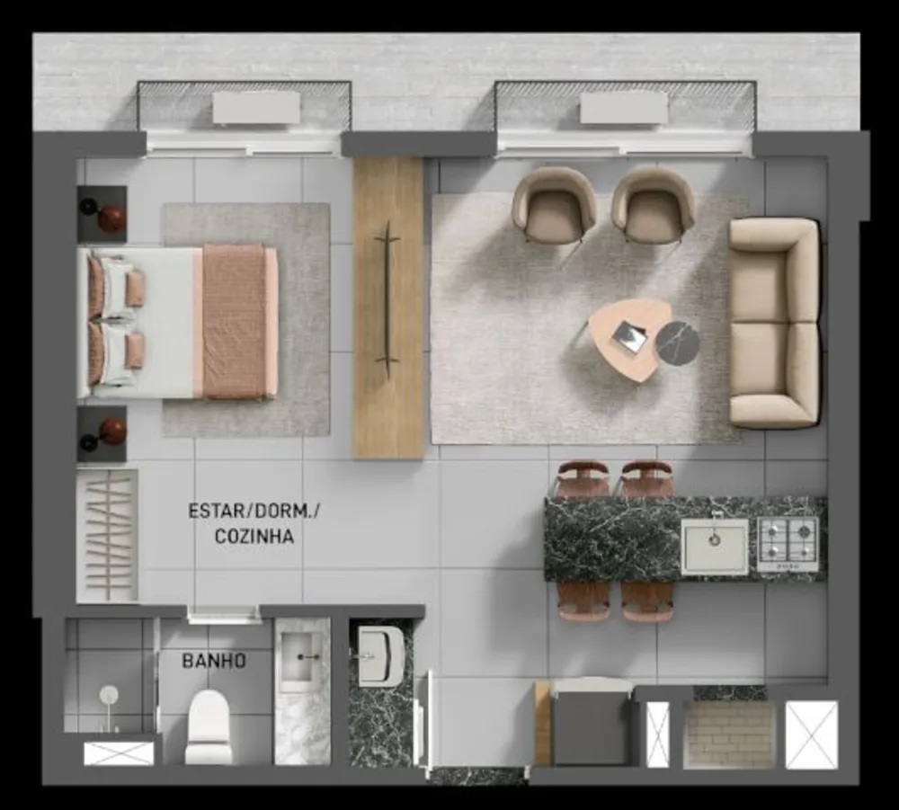 Kitnet-Studio, 44 m² - Foto 8