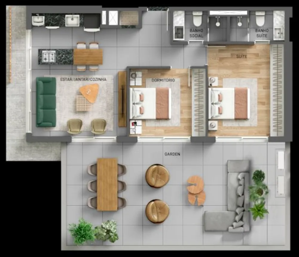 Kitnet-Studio, 44 m² - Foto 2