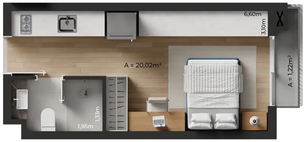 Apartamento, 2 quartos, 60 m² - Foto 9