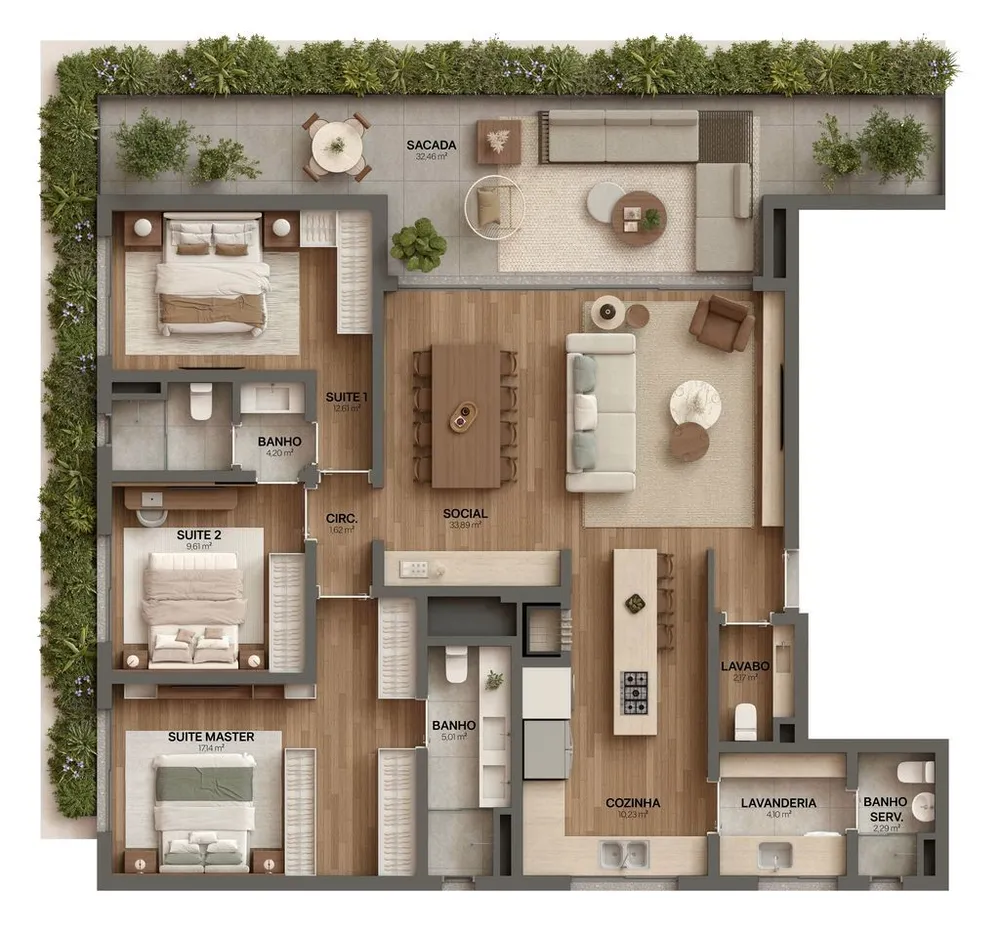 Apartamento, 3 quartos, 142 m² - Foto 4