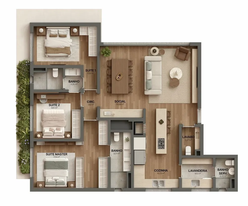Apartamento, 3 quartos, 142 m² - Foto 7