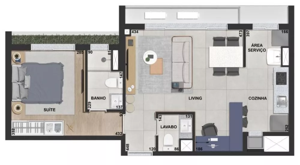 Apartamento à venda com 2 quartos, 65m² - Foto 3