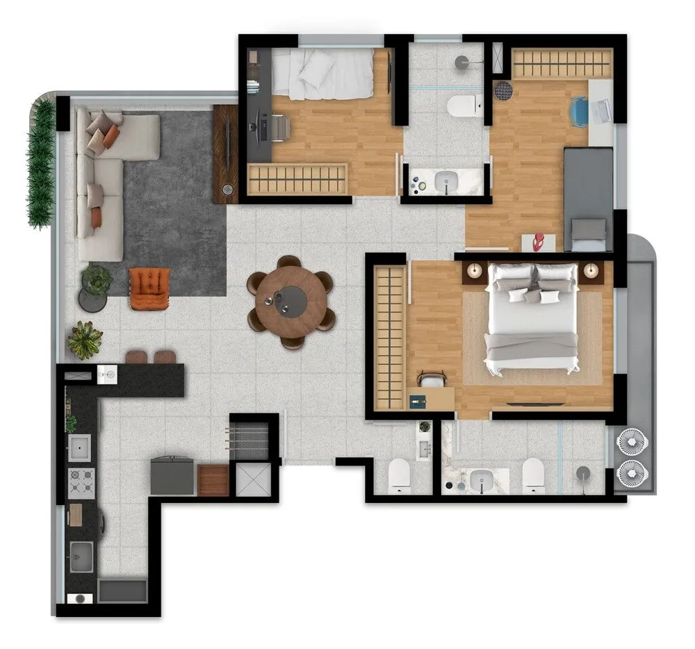Apartamento, 3 quartos, 95 m² - Foto 1
