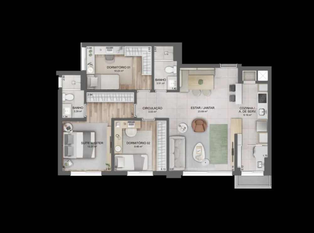Apartamento, 2 quartos, 72 m² - Foto 7